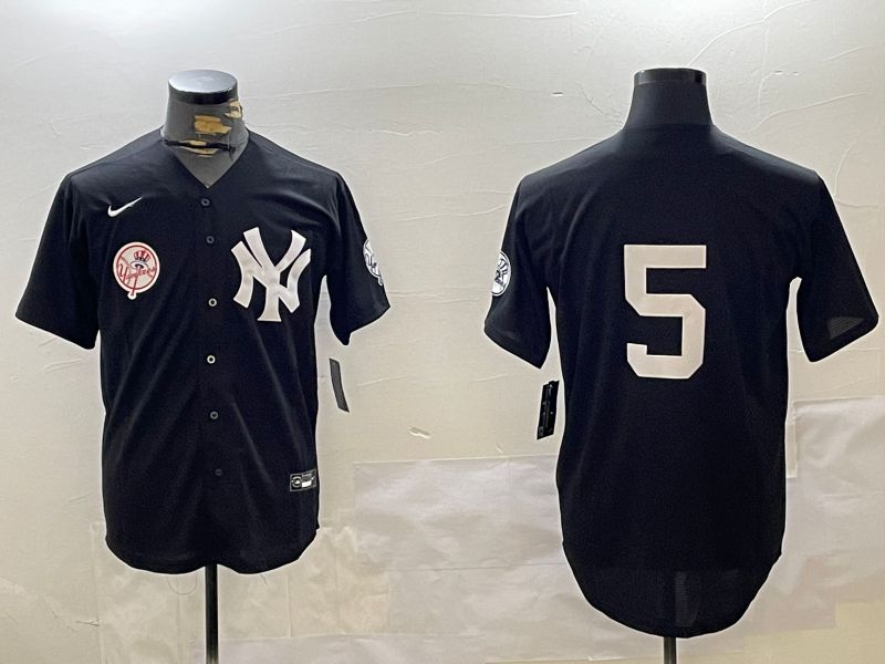 Men New York Yankees #5 No Name Black Fashion Game Nike 2024 MLB Jersey style 3->new york yankees->MLB Jersey